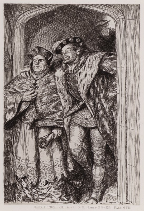Henrik király életének híres története, I. felvonás, Sc 2 (litho) alkotó: Edmund Joseph Sullivan
