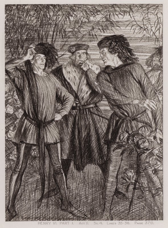 Henrik király első része, II. felvonás, Sc 4 (litho) alkotó: Edmund Joseph Sullivan