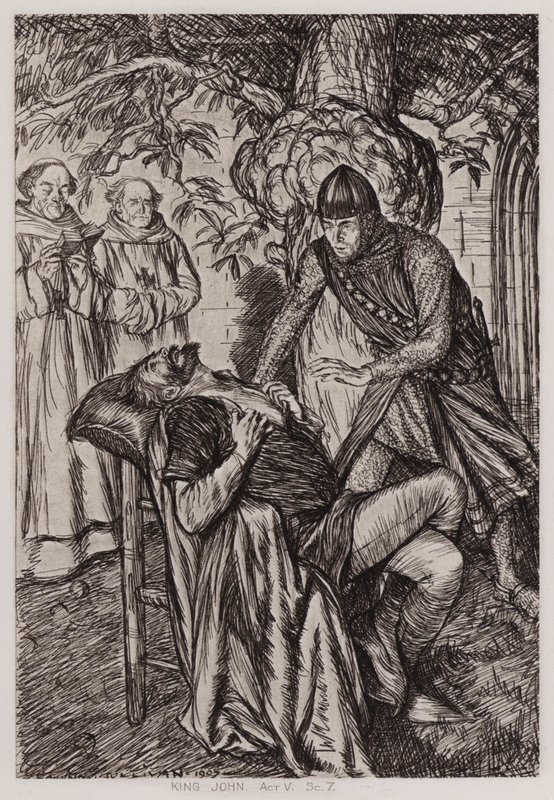 János király élete és halála, V. felvonás, Sc 7 (litho) alkotó: Edmund Joseph Sullivan