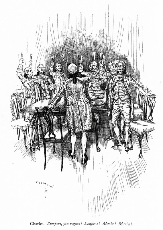 Illusztráció Sheridans számára A botrány iskolája alkotó: Edmund Joseph after Sullivan