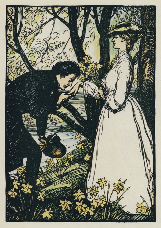 Illusztráció Tennysons Maud számára alkotó: Edmund Joseph after Sullivan