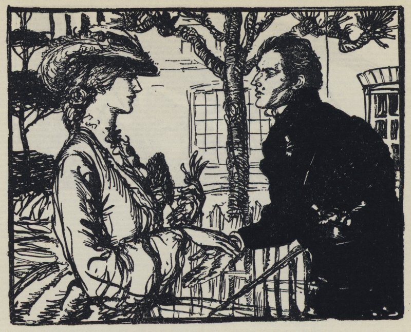 Illusztráció Tennysons Maud számára alkotó: Edmund Joseph after Sullivan