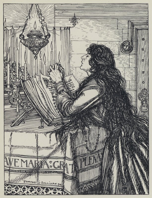 Tennyson, Illusztráció a szép nők álmához és más versekhez alkotó: Edmund Joseph after Sullivan