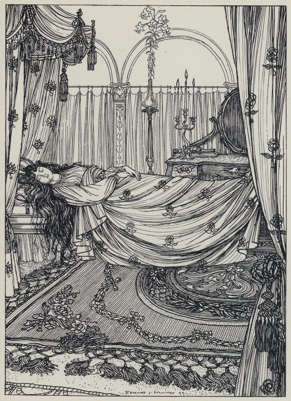 Tennyson, Illusztráció a szép nők álmához és más versekhez alkotó: Edmund Joseph after Sullivan
