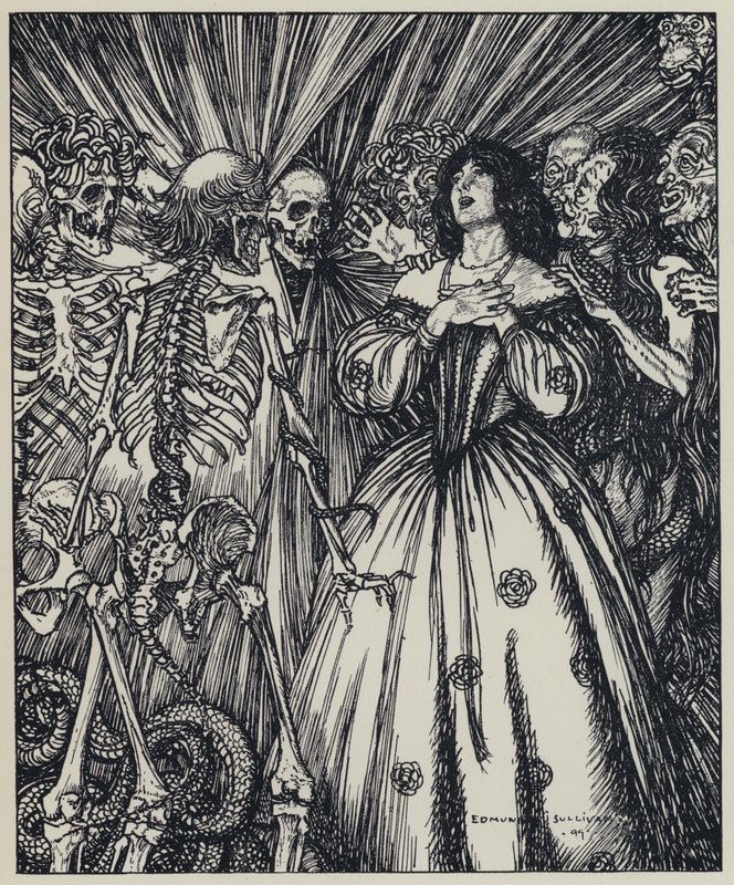 Tennyson, Illusztráció a szép nők álmához és más versekhez alkotó: Edmund Joseph after Sullivan