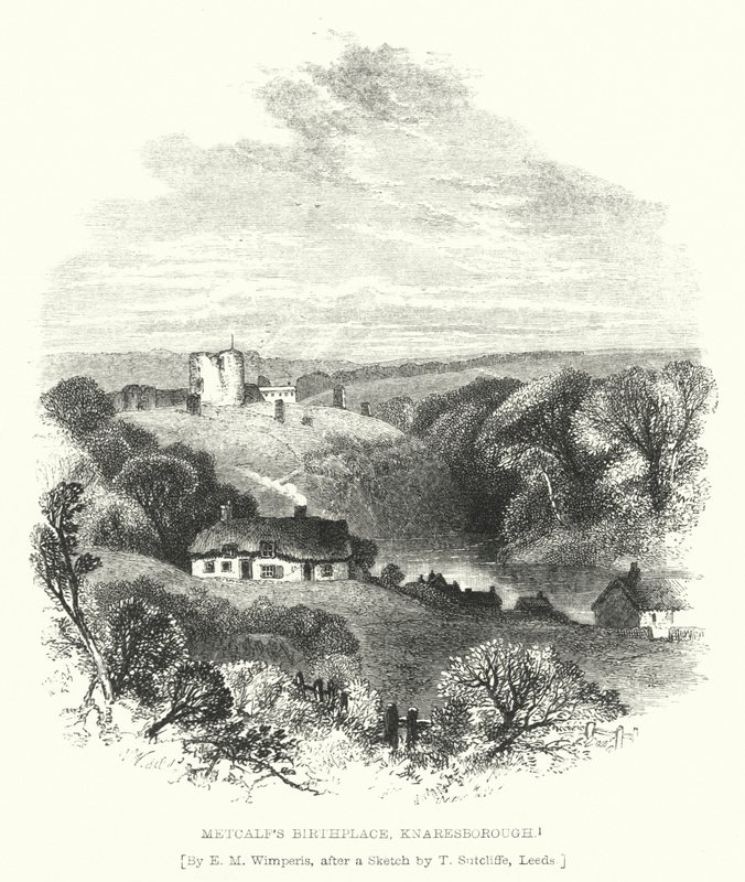 Metcalf szülőhelye, Knaresborough (metszet) alkotó: Edmund Morison (after) Wimperis