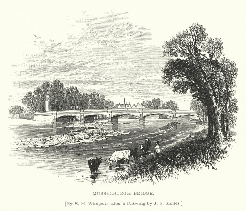 Musselburgh híd (metszet) alkotó: Edmund Morison (after) Wimperis