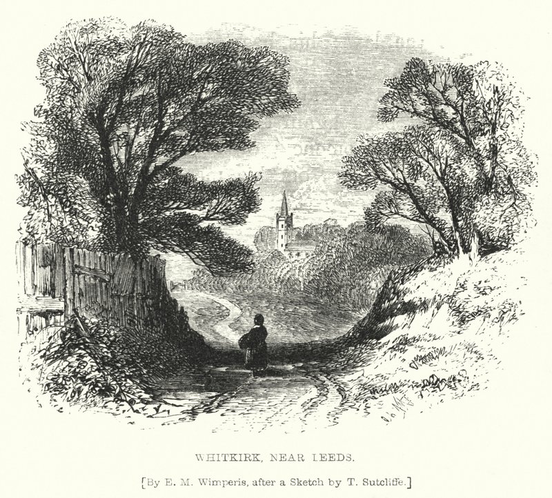 Whitkirk, Leeds közelében (metszet) alkotó: Edmund Morison (after) Wimperis