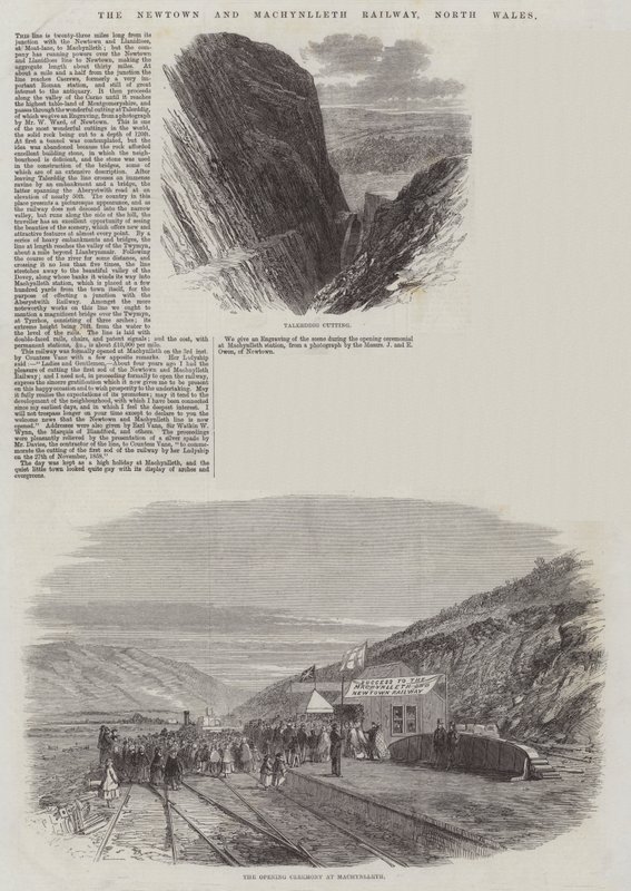 Newtown és Machynlleth vasút, Észak-Wales alkotó: Edmund Morison Wimperis