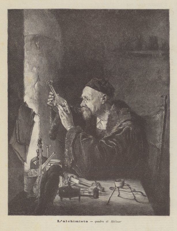 Lalchemist, Hellmer festménye alkotó: Edmund Ritter von Hellmer