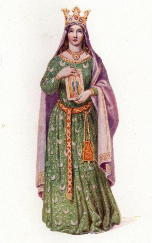 Berengaria, Anglia királynője, I. Richárd király felesége (színes litó) alkotó: Edmund Thomas (after) Parris