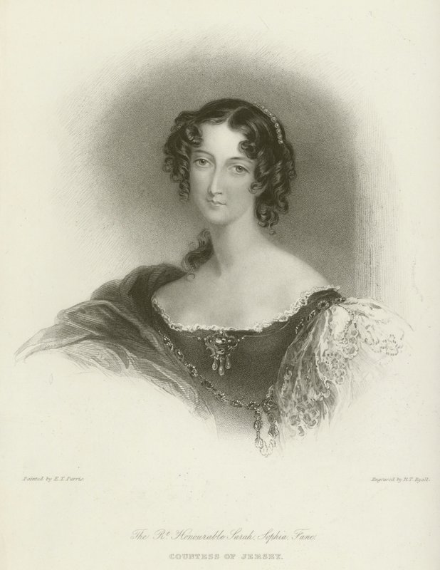 A helyes, tisztelt Sarah Sophia Fane, Jersey grófnője alkotó: Edmund Thomas Parris