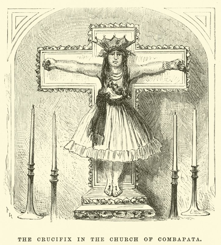 A feszület a Combapata templomban alkotó: Edouard Riou