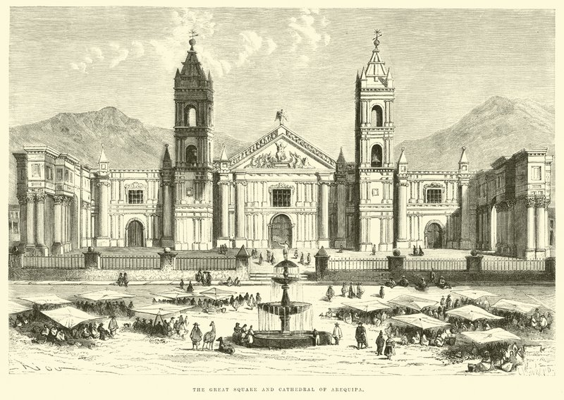 A Nagy tér és Arequipa katedrálisa alkotó: Edouard Riou