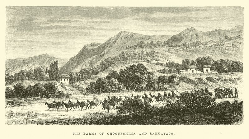 Choquechima és Sahuyaco farmjai alkotó: Edouard Riou