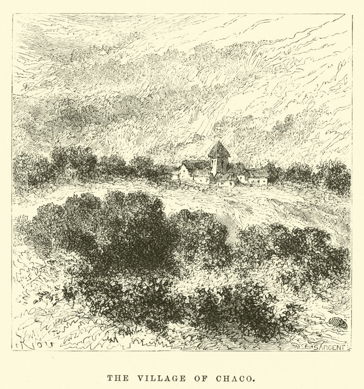 Chaco falu alkotó: Edouard Riou