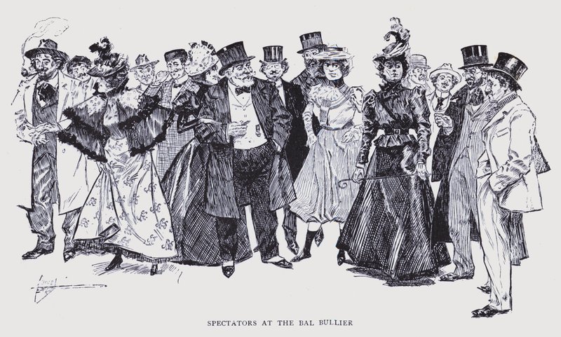 Bohém Párizs: Bal Bullier (litho) alkotó: Edouard Alfred (1875 1954) Cucuel