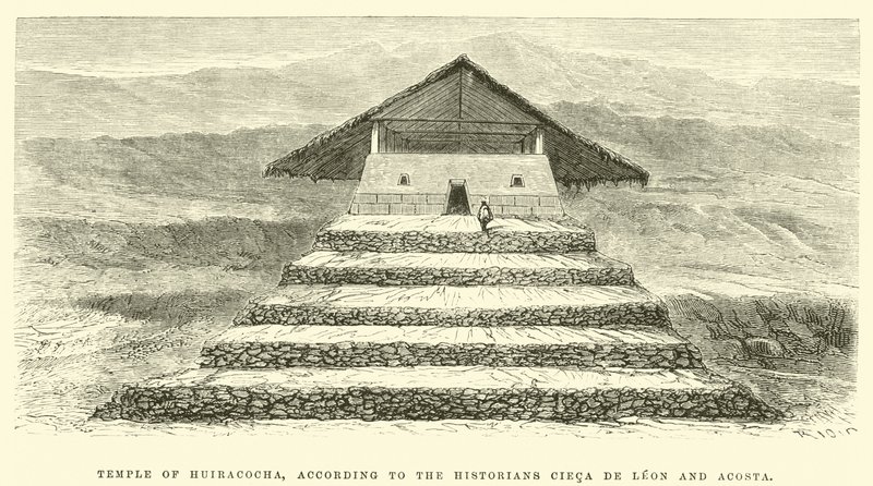 Huiracocha temploma Cieca de Leon és Acosta történészek szerint alkotó: Edouard Riou