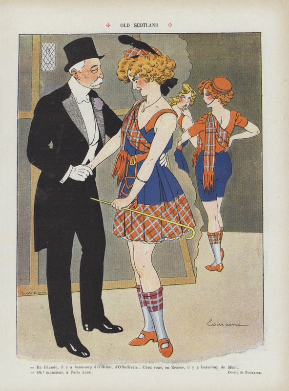 Régi Skócia. Illusztráció Le Rire alkotó: Edouard Touraine