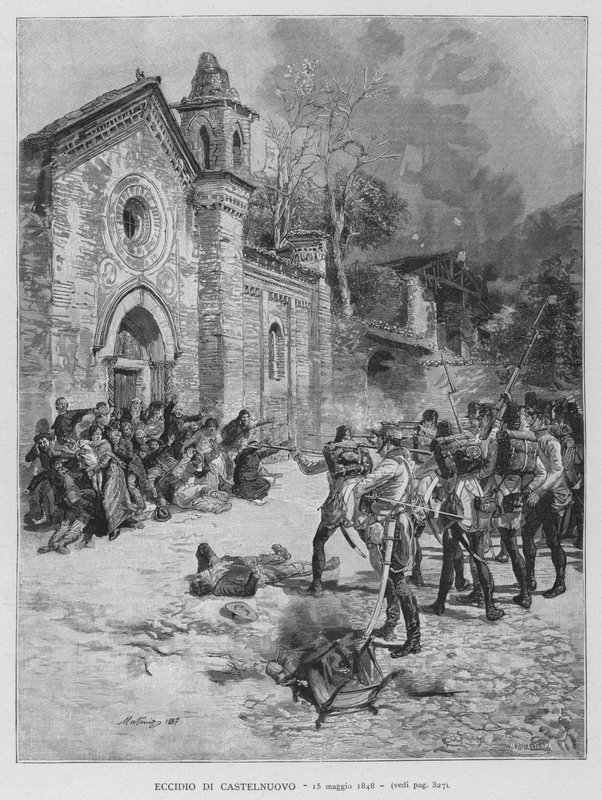 Castelnuovo mészárlása alkotó: Edouardo Matania