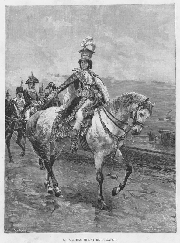 Joachim Murat nápolyi király (metszet) alkotó: Edouardo Matania