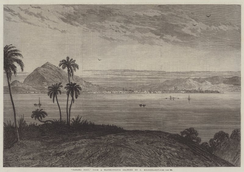 Panama kikötője alkotó: Eduard Hildebrandt