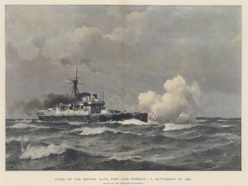 Egy 1893-as csatahajó alkotó: Eduardo de Martino