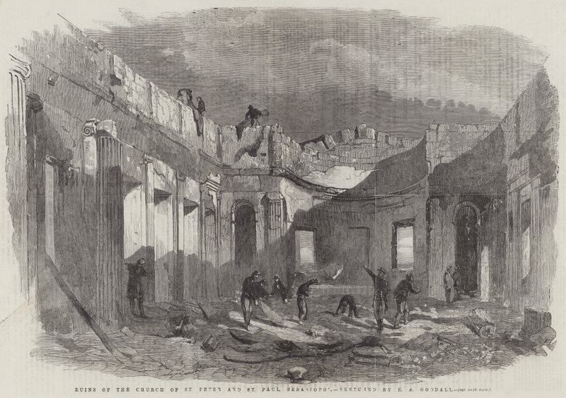 Szent Péter és Szent Pál templom romjai, Sebastopol alkotó: Edward Angelo Goodall