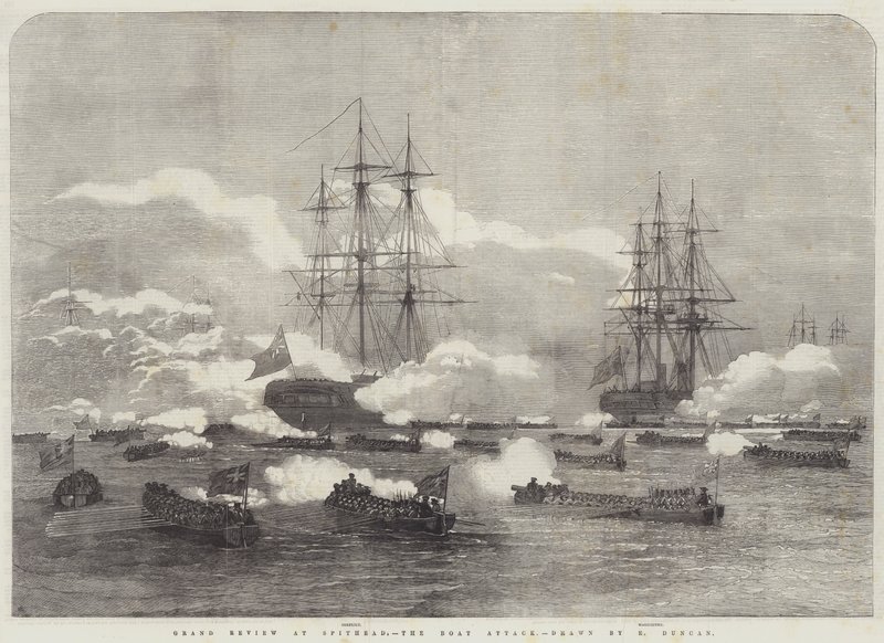 Nagy visszatekintés Spitheadben, a hajótámadás alkotó: Edward Duncan