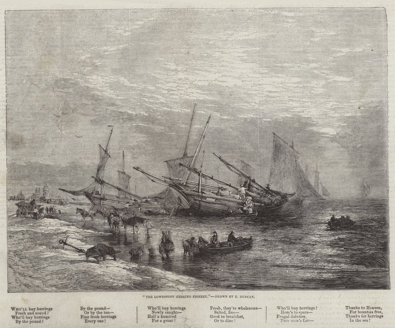 A Lowestoft heringhalászat alkotó: Edward Duncan