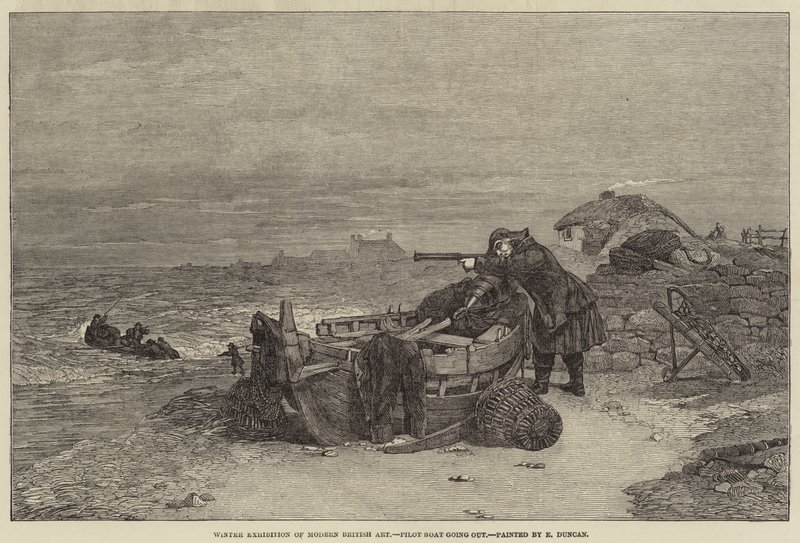 Téli kiállítás a modern brit művészet, Pilot Boat megy ki alkotó: Edward Duncan