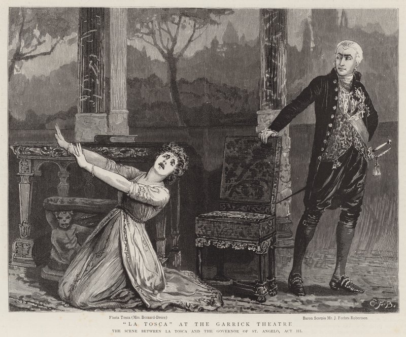 La Tosca a Garrick Színházban alkotó: Edward Frederick Brewtnall