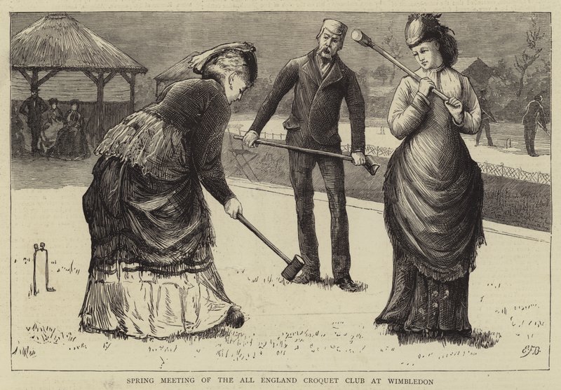 Az All England Croquet Club tavaszi találkozója Wimbledonban alkotó: Edward Frederick Brewtnall
