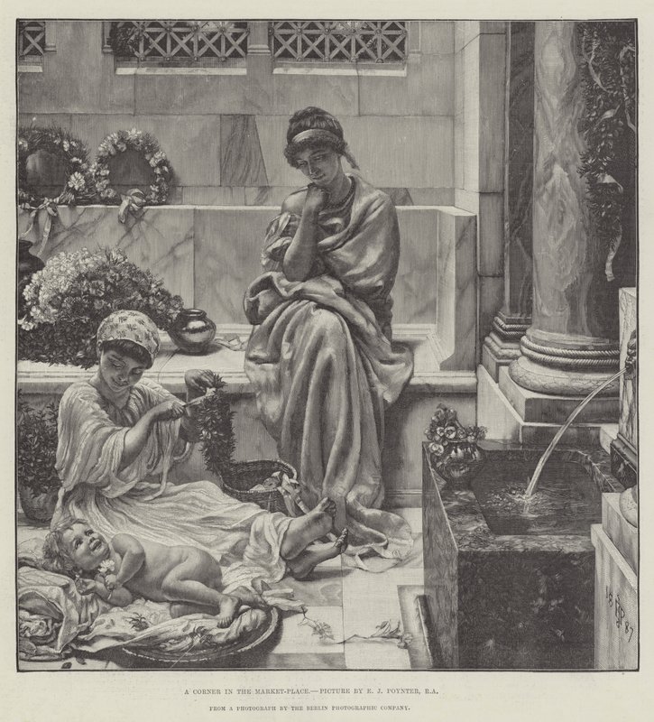 Egy sarok a piactéren alkotó: Edward John Poynter