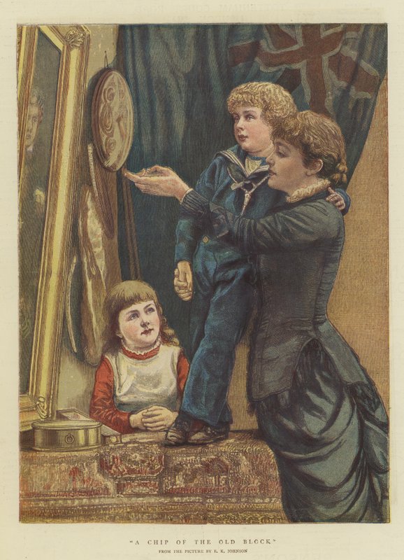 A Chip of the Old Block (chromolitho) alkotó: Edward Killingworth Johnson