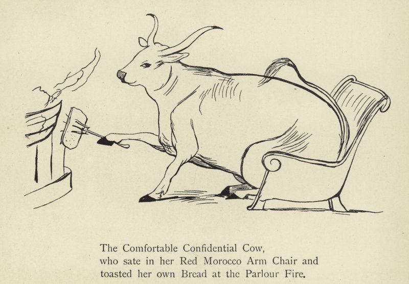 A kényelmes, bizalmas tehén alkotó: Edward Lear