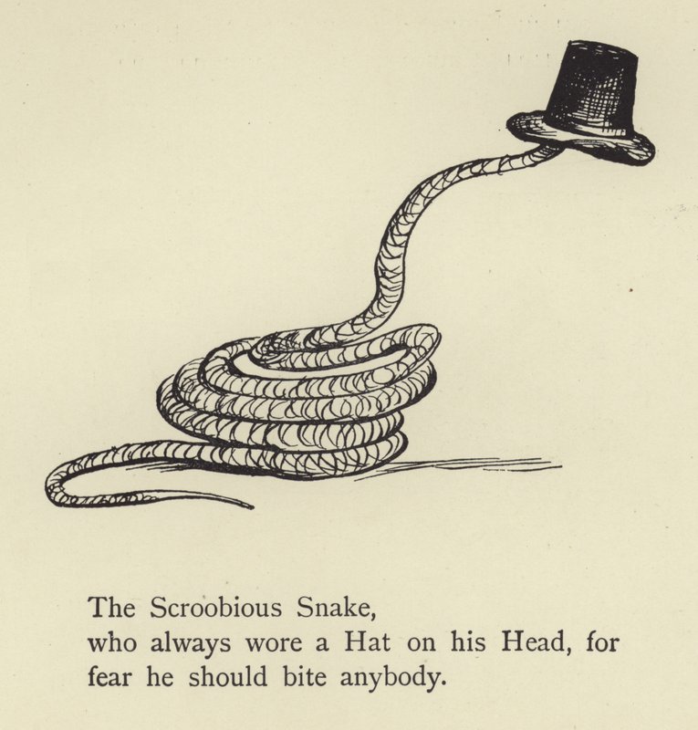 A Scroobious Snake alkotó: Edward Lear