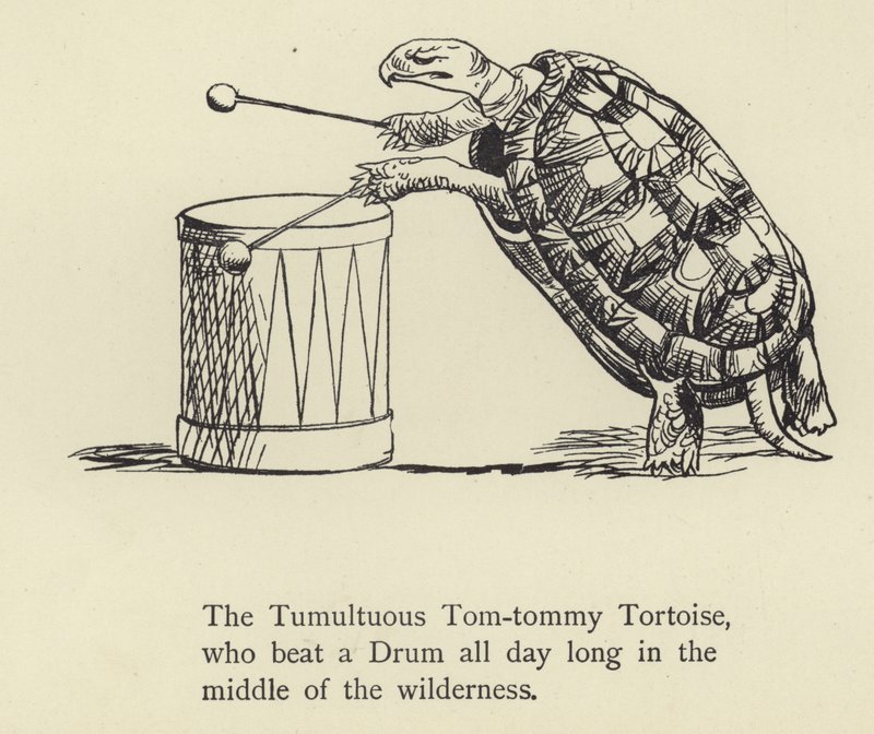 A tumultuózus Tom-tommy teknősbéka alkotó: Edward Lear