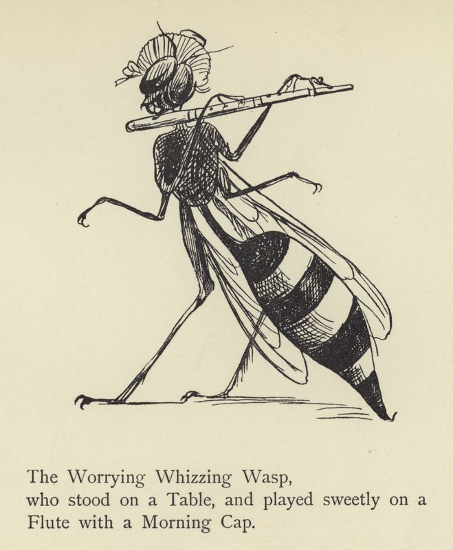 Az aggódó, zümmögő darázs alkotó: Edward Lear
