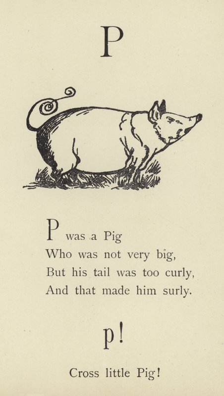 A P betű alkotó: Edward Lear