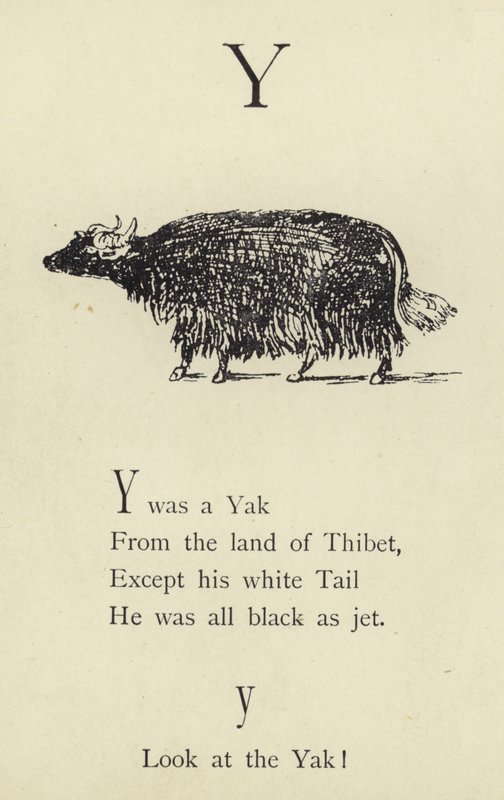 Az Y betű alkotó: Edward Lear
