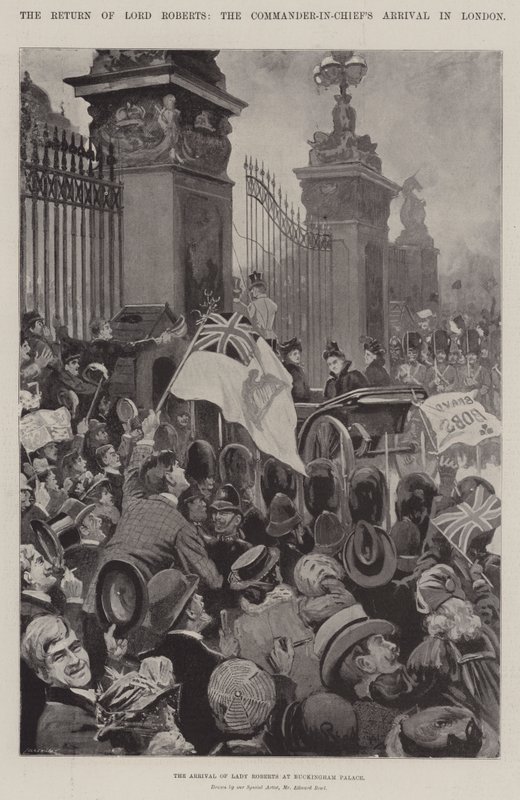 Lord Roberts visszatérése, a főparancsnok érkezése Londonba alkotó: Edward Read