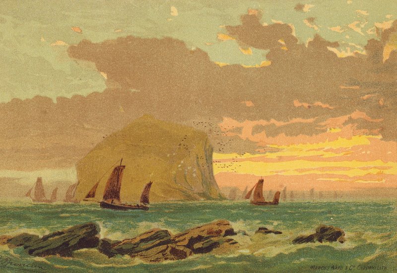 The Bass Rock (színes litográfia) alkotó: Edward (after) Duncan