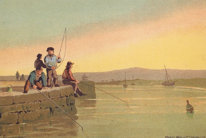 A berwicki móló (színes litográfia) alkotó: Edward (after) Duncan