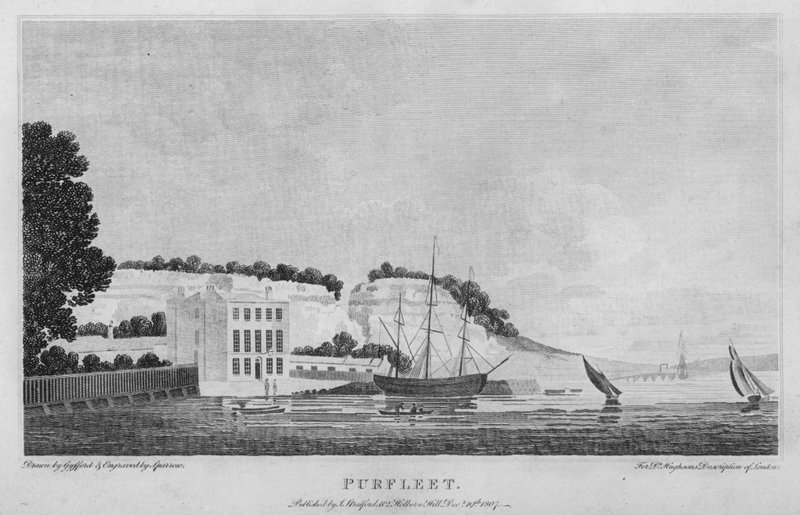 Purfleet (metszet) alkotó: Edward (after) Gyfford