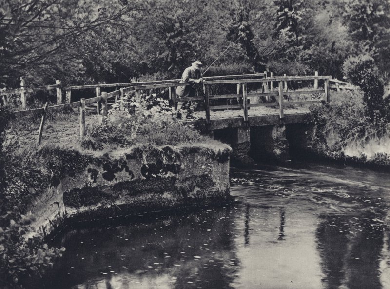 Burcombe-ban a Nadder-en (fekete-fehér fotó) alkotó: Edward Alfred Barton