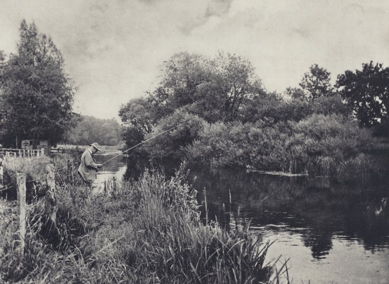 Boot Island Stockbridge alatt a teszten (fekete-fehér fotó) alkotó: Edward Alfred Barton
