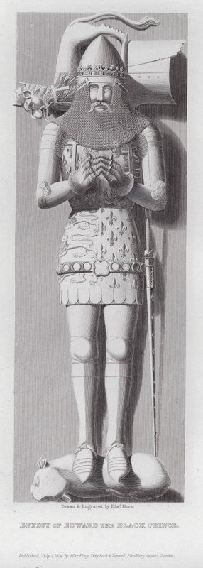 Edward, a Fekete Herceg képmása (metszet) alkotó: Edward Blore