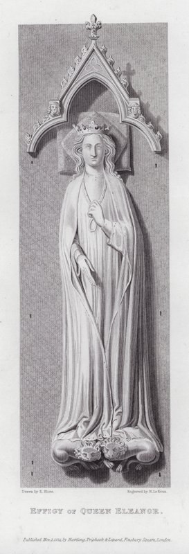Eleanor királynő képmása (metszet) alkotó: Edward Blore