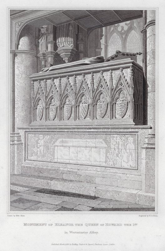 1. Edward királynőjének, Eleanornak emlékműve a Westminster Abbeyben (metszet) alkotó: Edward Blore